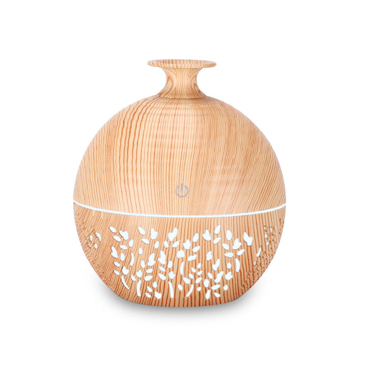 Wood Grain Hollow Humidifier - USB Home & Office Air Quality Booster