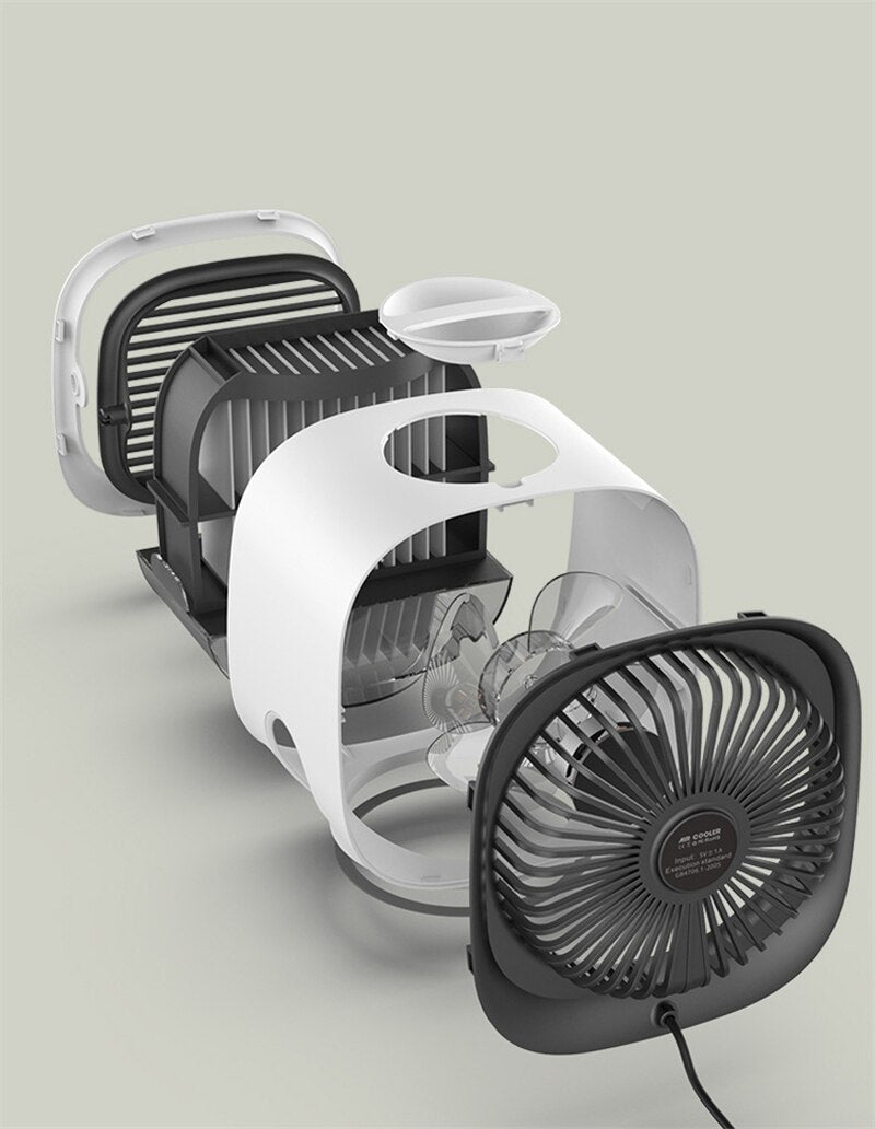 Mini Portable Air Conditioner - USB Desktop Air Cooler & Humidifier for Fresh Air