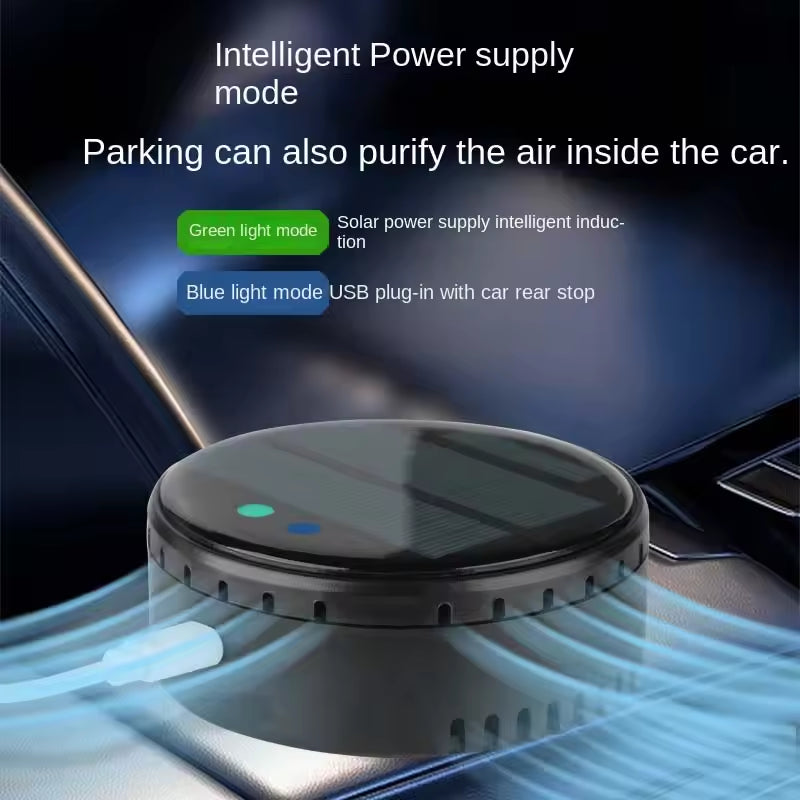 Solar Powered Air Purifier for Home and Car - Negative Ion Odor Removal Device