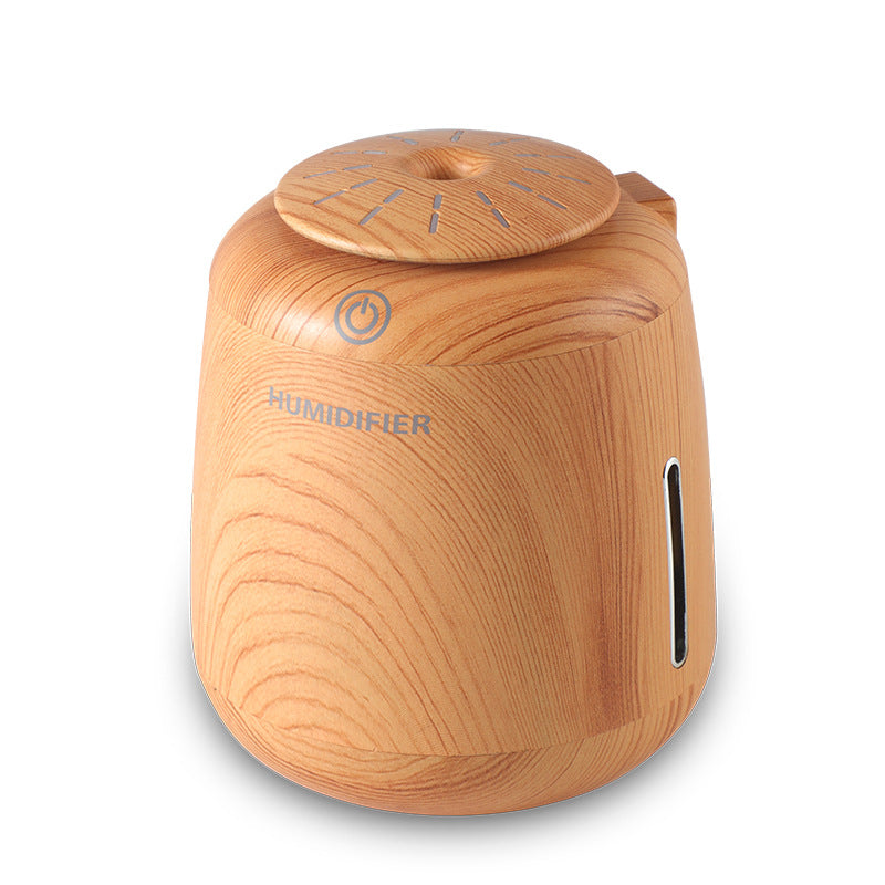 USB Wood Grain Car Humidifier Mini Humidification Purifier with Night Light