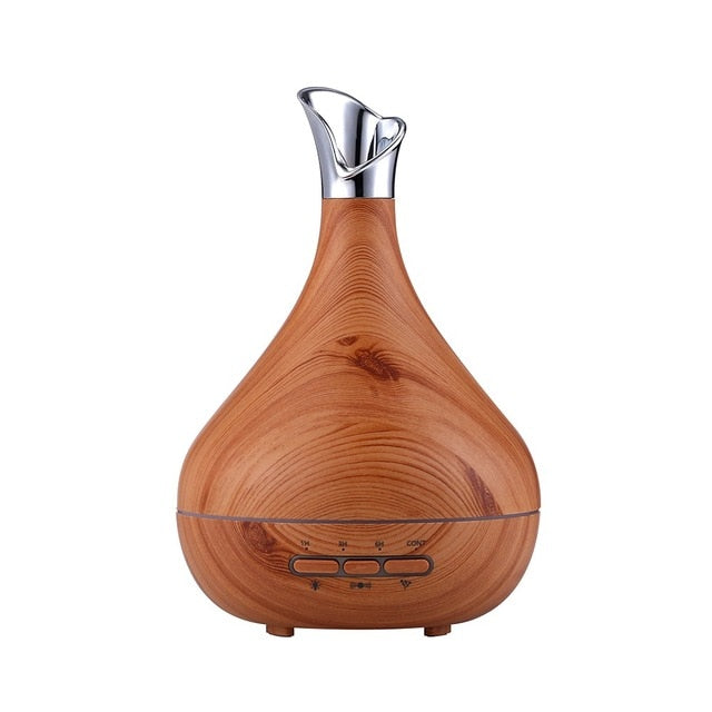 Blue and White Porcelain Essential Oil Diffuser – 300ml Aroma Humidifier with 7-Color LED Light