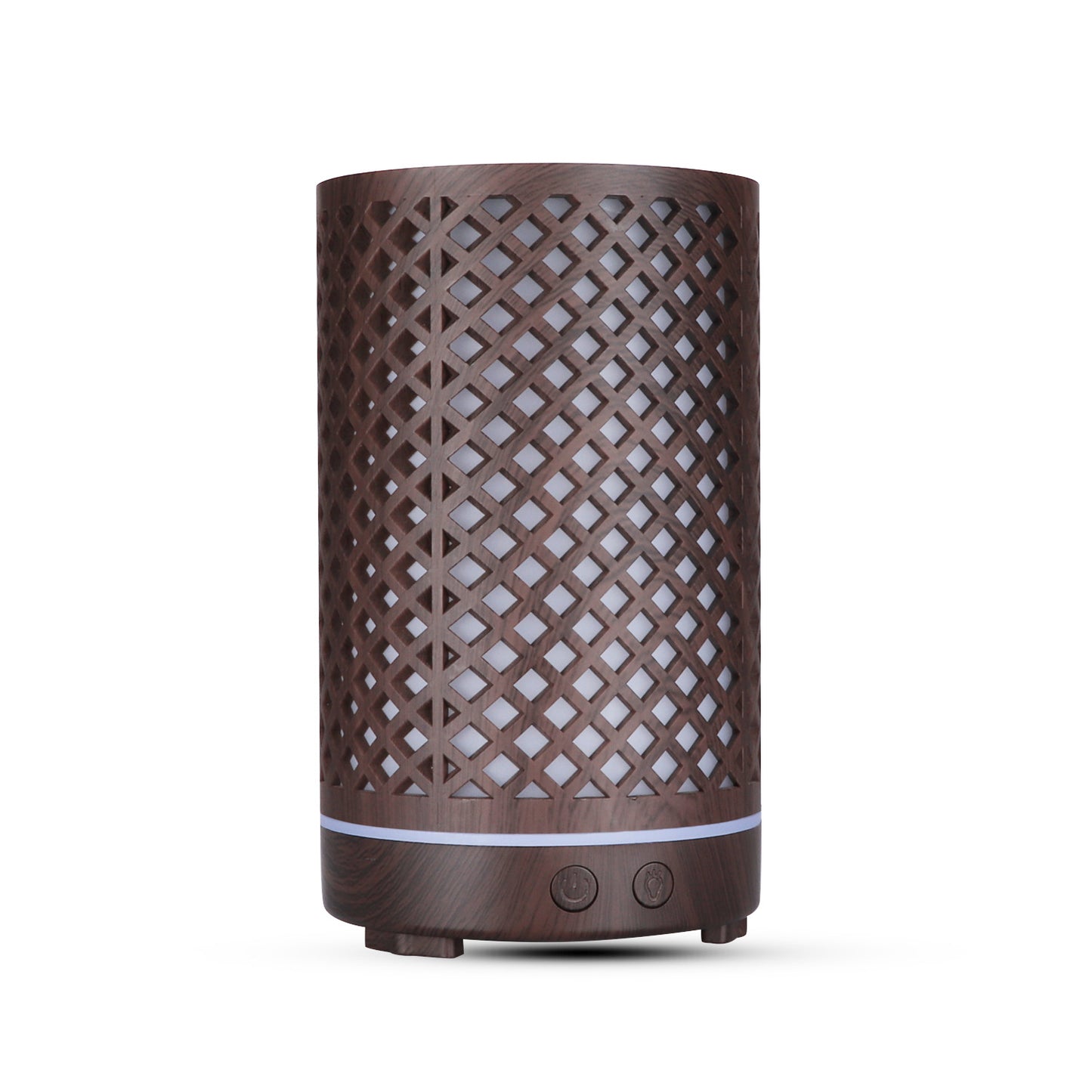 New Hollow Lattice Wood Grain Aromatherapy Humidifier - 200ml for Home & Office