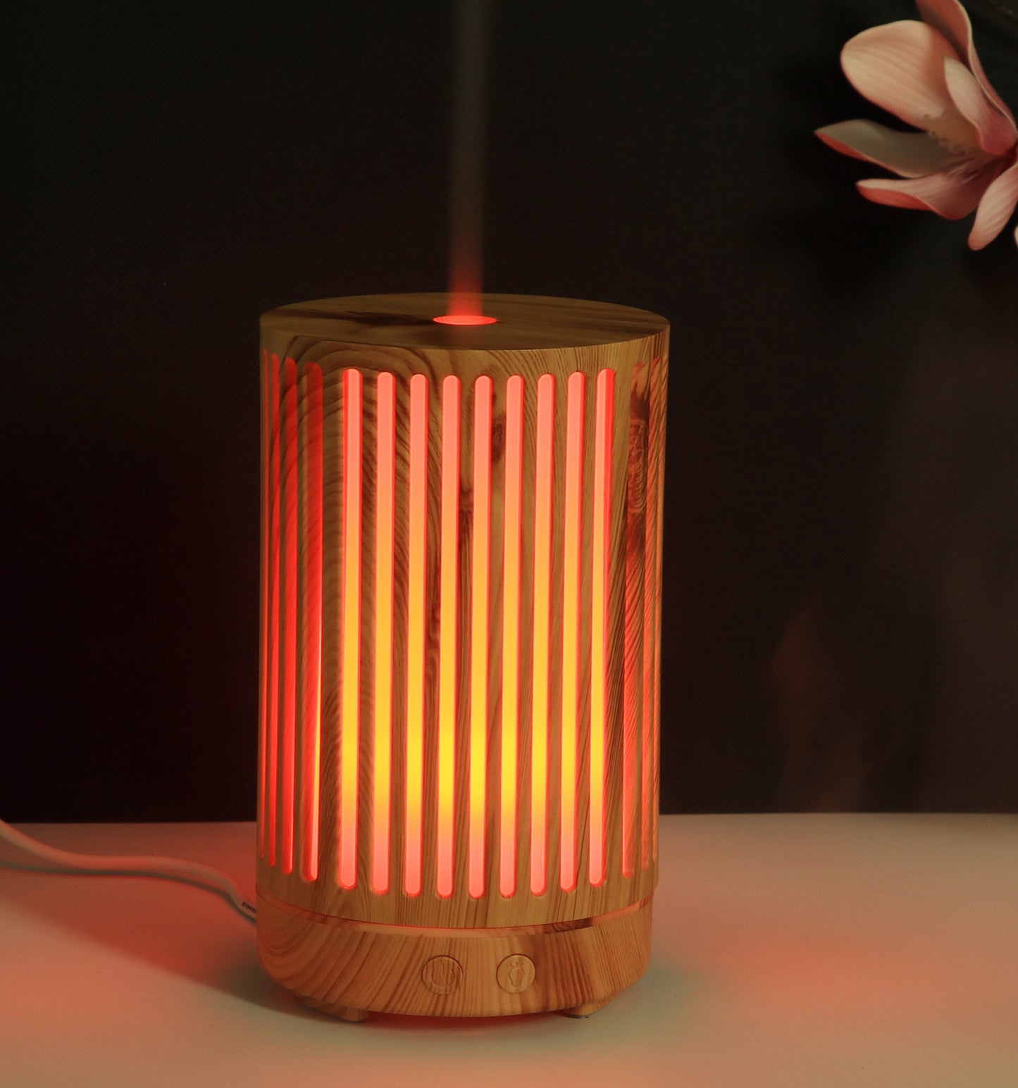 Colorful Hollow Aromatherapy Lamp - Ultrasonic Humidifier & Sound Diffuser