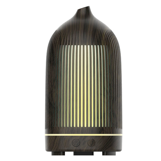 5V Colorful Aroma Diffuser - Mini Desktop USB Humidifier with Wood Grain Finish