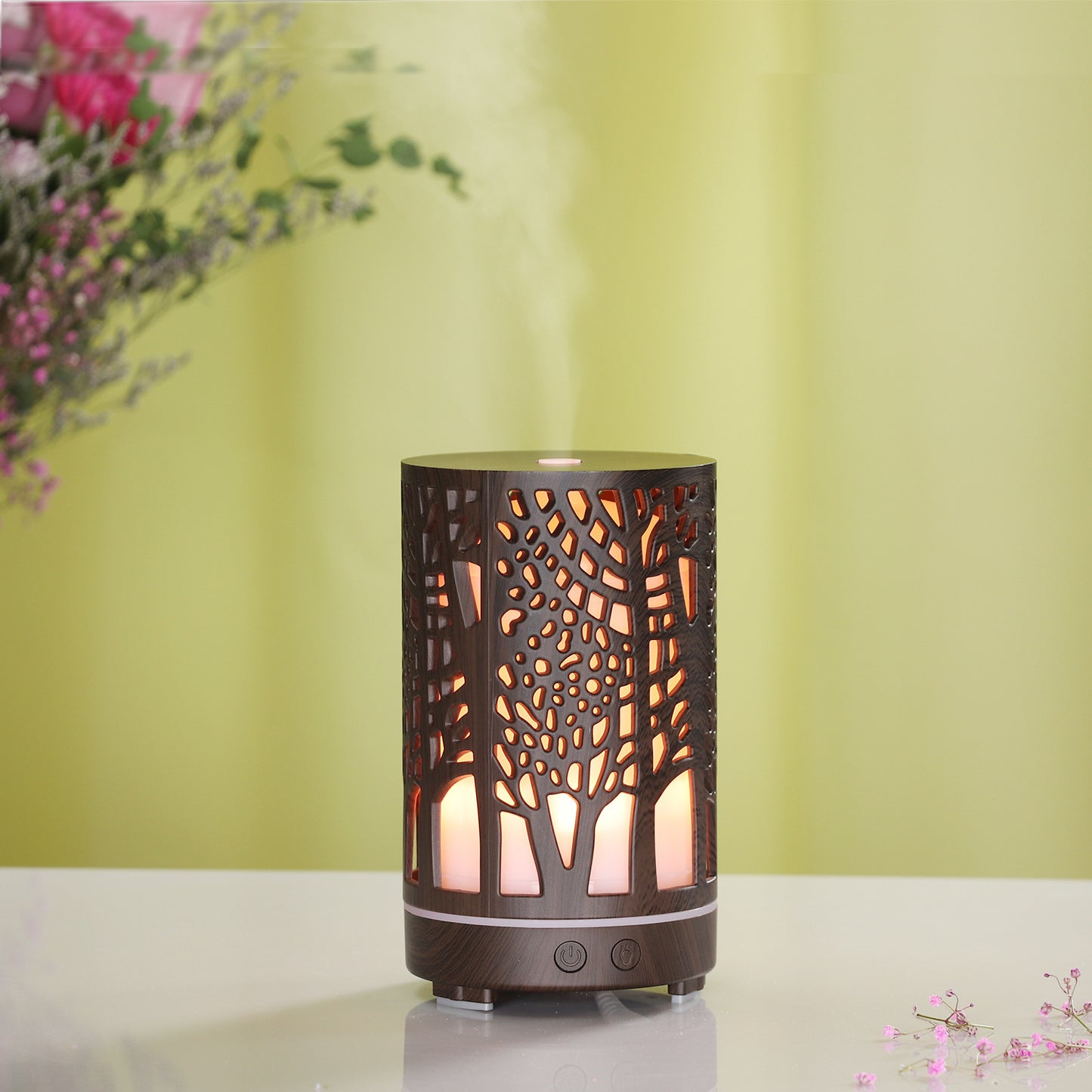 Colorful Hollow Aromatherapy Lamp - Ultrasonic Humidifier & Sound Diffuser
