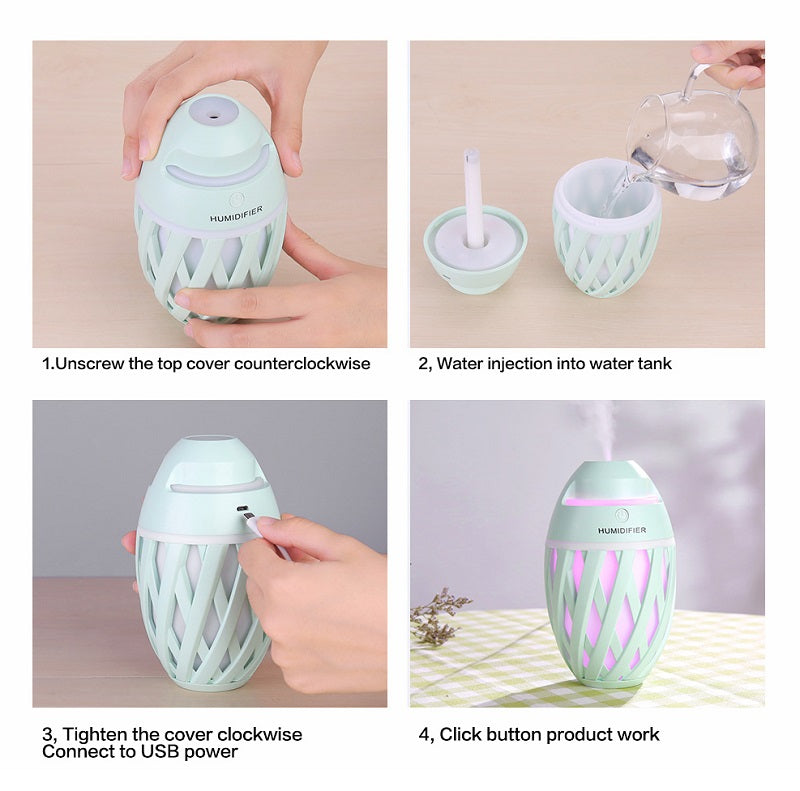 USB Air Humidifier LED Electric Aroma Diffuser for Fresh Clean Air
