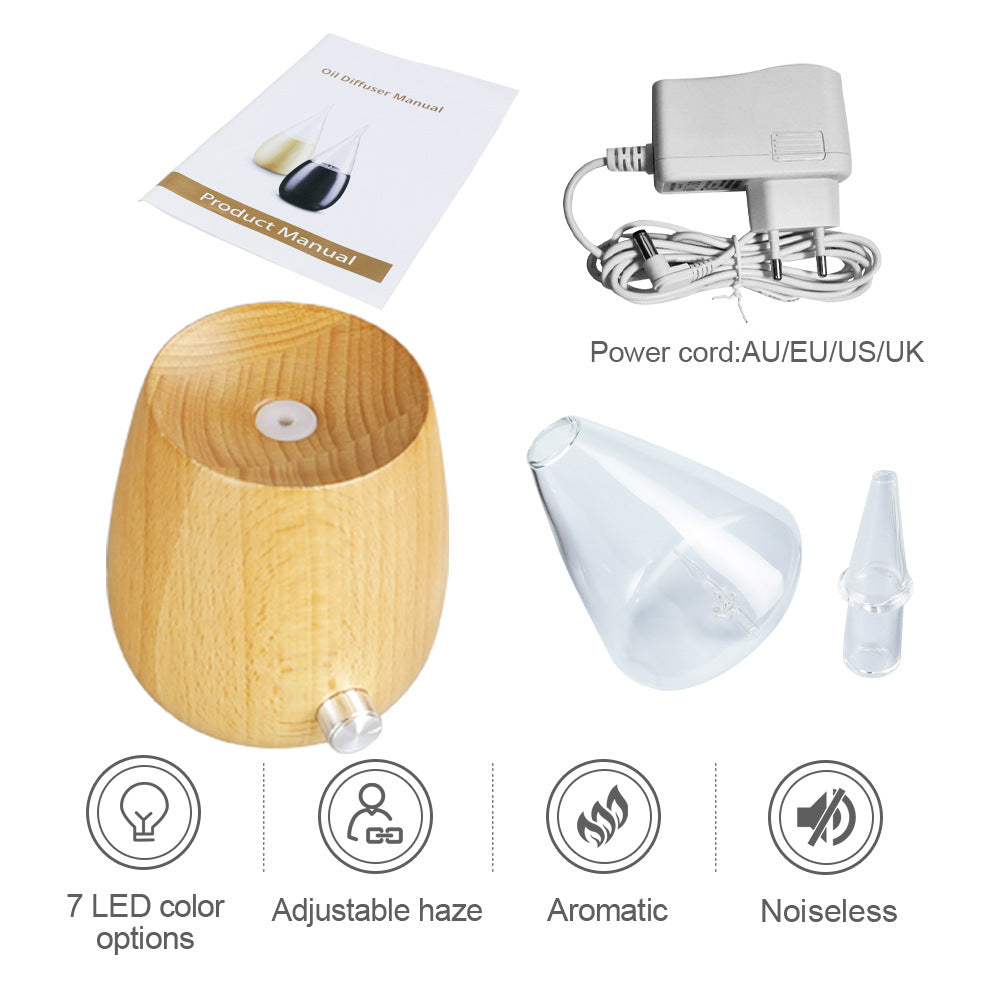 Wholesale Aromatherapy Lamp - Solid Wood Handmade Glass Essential Oil Diffuser
