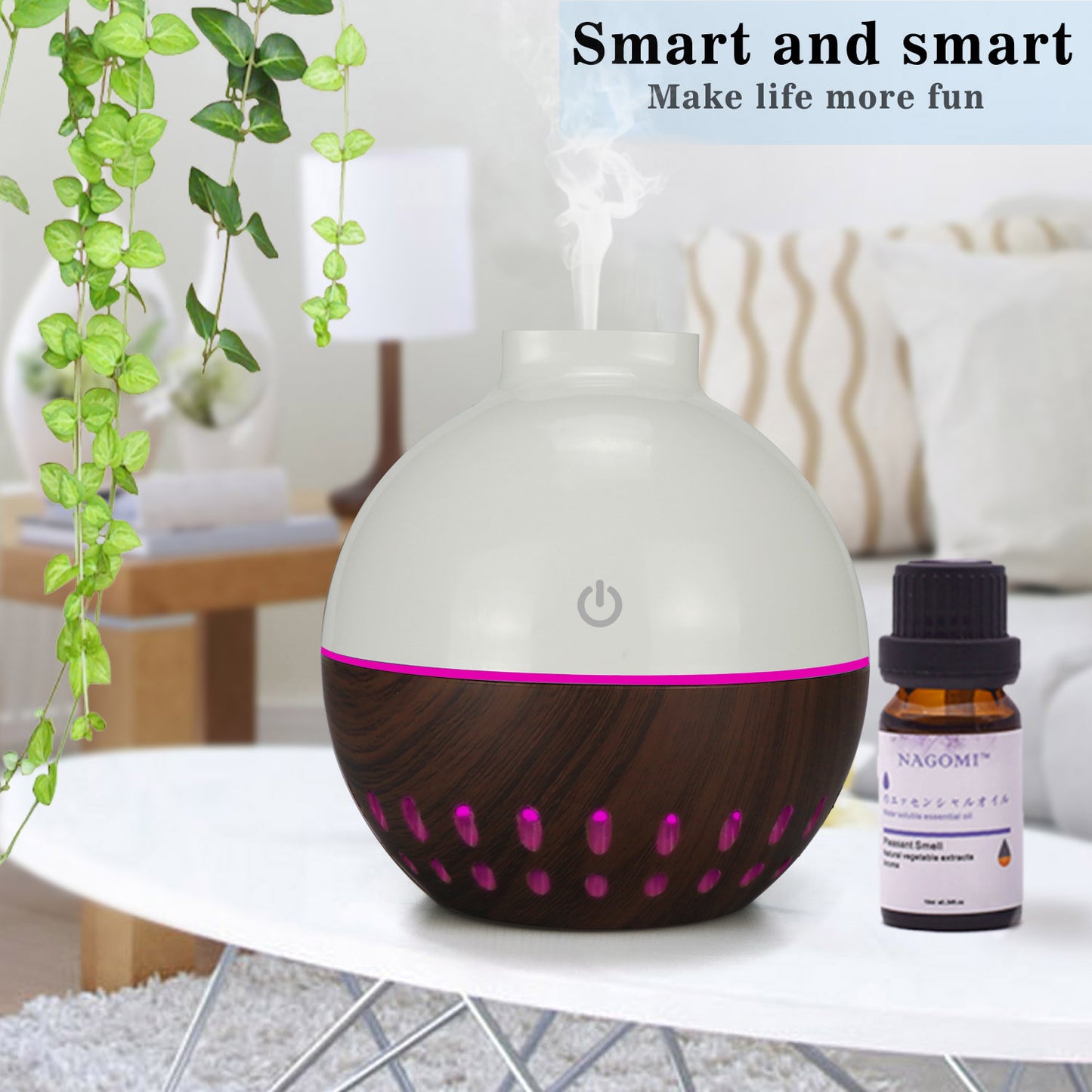 Mini Small Capacity Fog Humidifier with Colorful Night Light - USB Air Humidifier for Office and Desktop