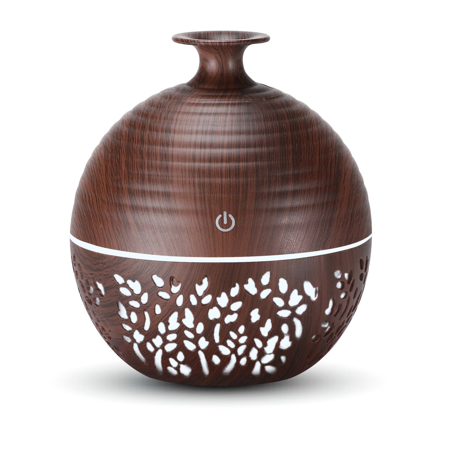 Wood Grain Hollow Humidifier - USB Home & Office Air Quality Booster