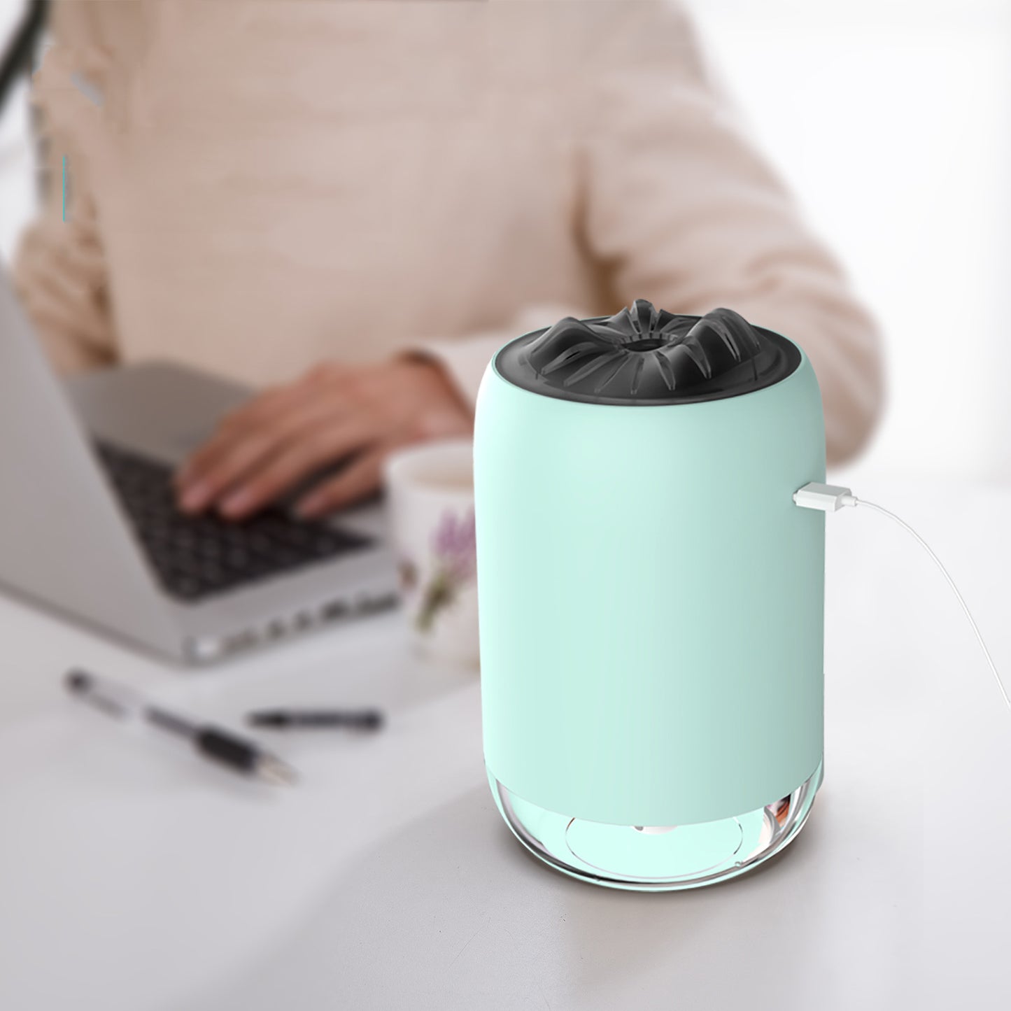 Simple Creative Explosion Magic Flame Humidifier - USB Aromatherapy & Air Atomizer