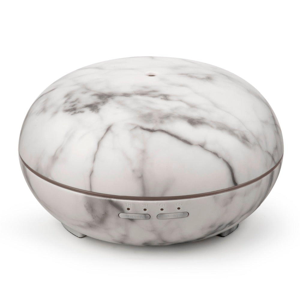 Ultrasonic Air Humidifier with Marble Grain LED Light - Aromatherapy Enhancer