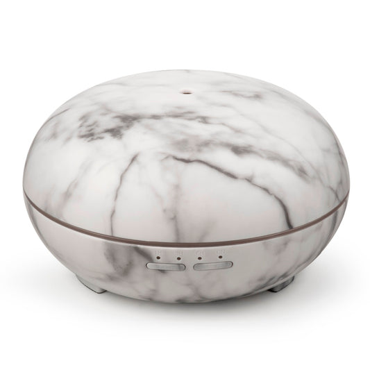 Ultrasonic Air Humidifier with Marble Grain LED Light - Aromatherapy Enhancer