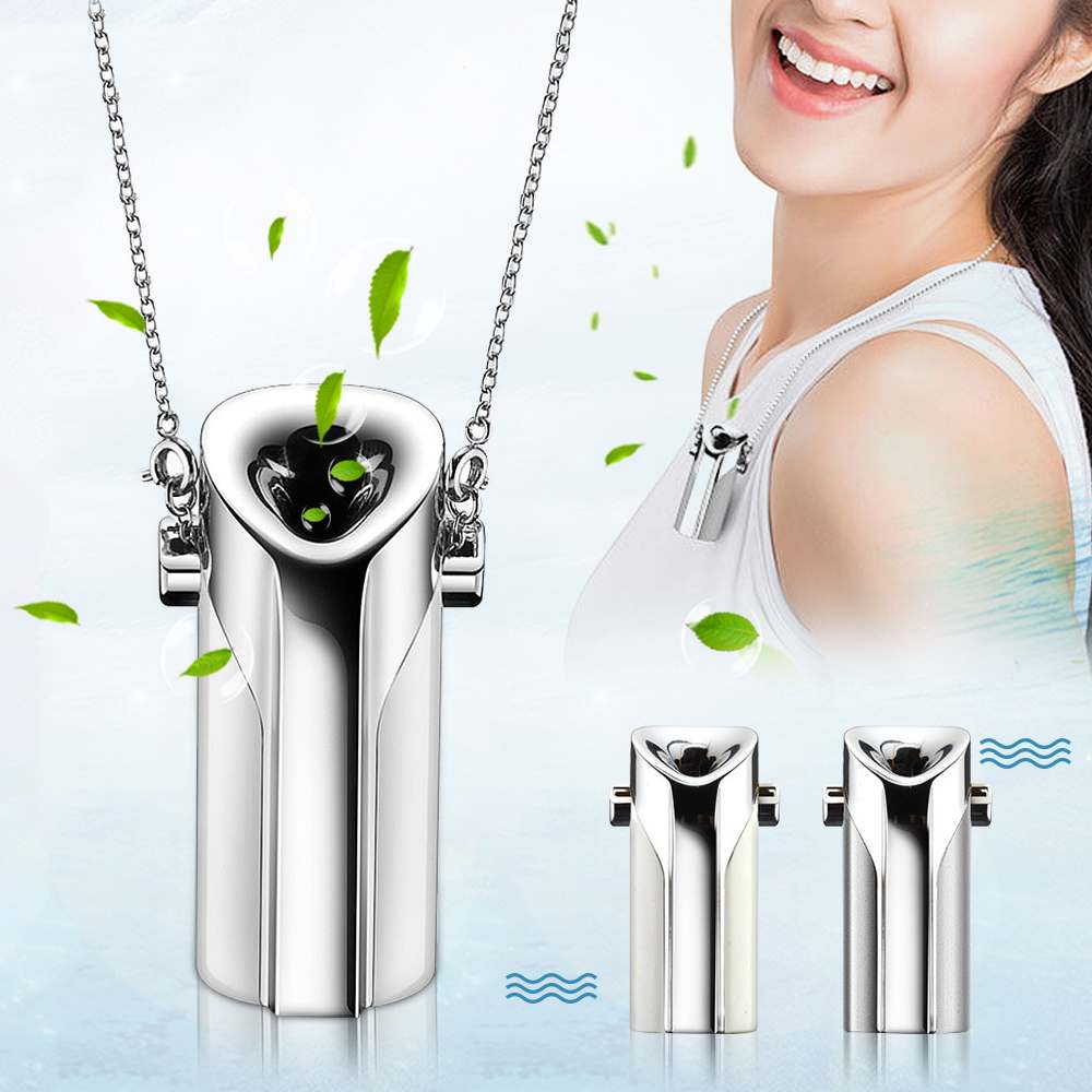 Portable USB Wearable Air Purifier Necklace - Negative Ion Anion Cleaner