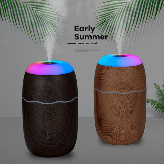 Marquee Wood Grain Humidifier - USB Aromatherapy Air Night Light