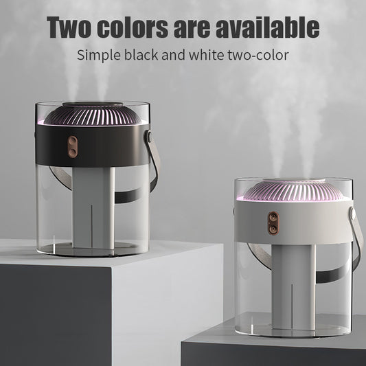 2.6L Large Capacity Humidifier - Dual-Jet Ultrasonic Air Hydration with Colorful Atmosphere Lamp