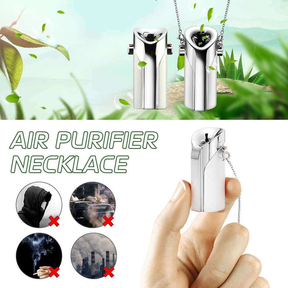 Portable USB Wearable Air Purifier Necklace - Negative Ion Anion Cleaner