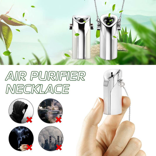 Portable USB Wearable Air Purifier Necklace - Negative Ion Anion Cleaner