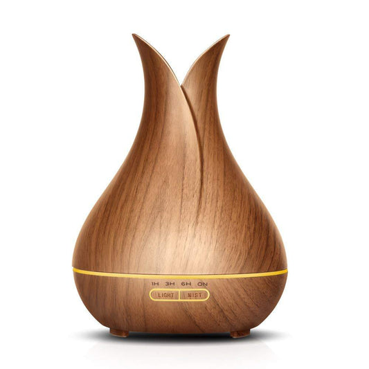 Wood Grain Essential Oil Diffuser - Ultrasonic Aromatherapy Humidifier for Home & Office