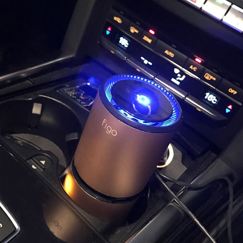 Portable Car Air Purifier - Ionic Odor Eliminator & Air Filter
