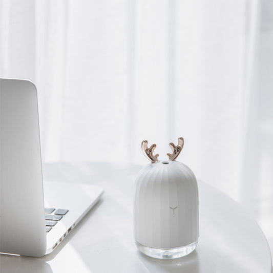 White Deer Pink Rabbit Air Humidifier - Creative Cartoon USB Diffuser, 220ML