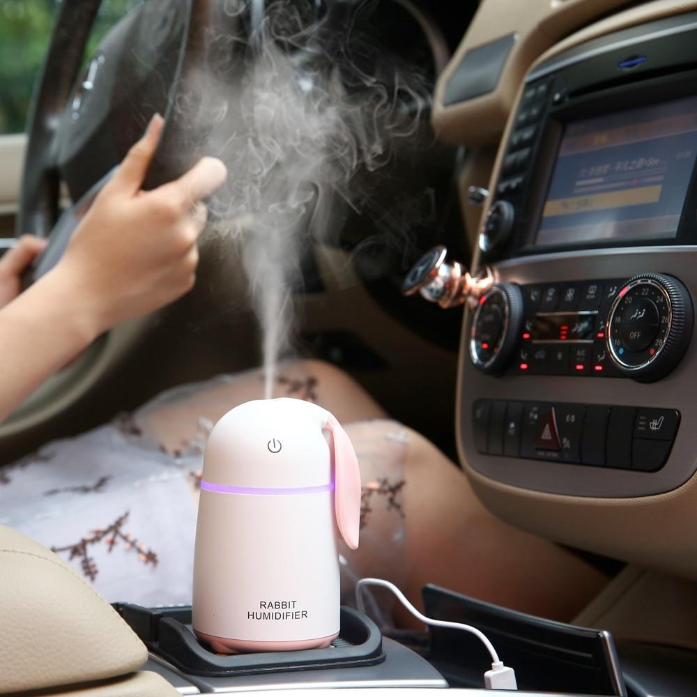 USB Ultrasonic Rabbit Car Humidifier - Fresh Air Purifier