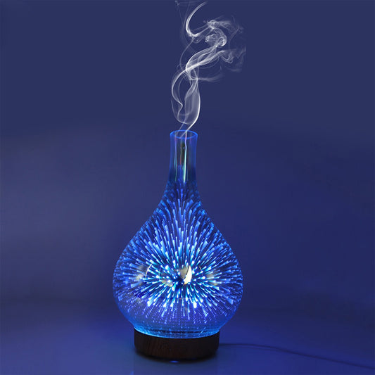 3D Fireworks LED Night Light and Aroma Essential Oil Diffuser