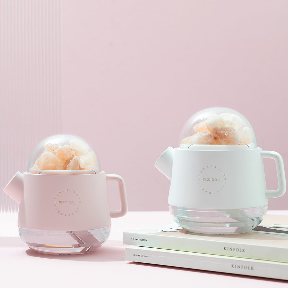 Wireless Silent Salt Stone Aromatherapy Kettle Humidifier for Dorms and Bedrooms