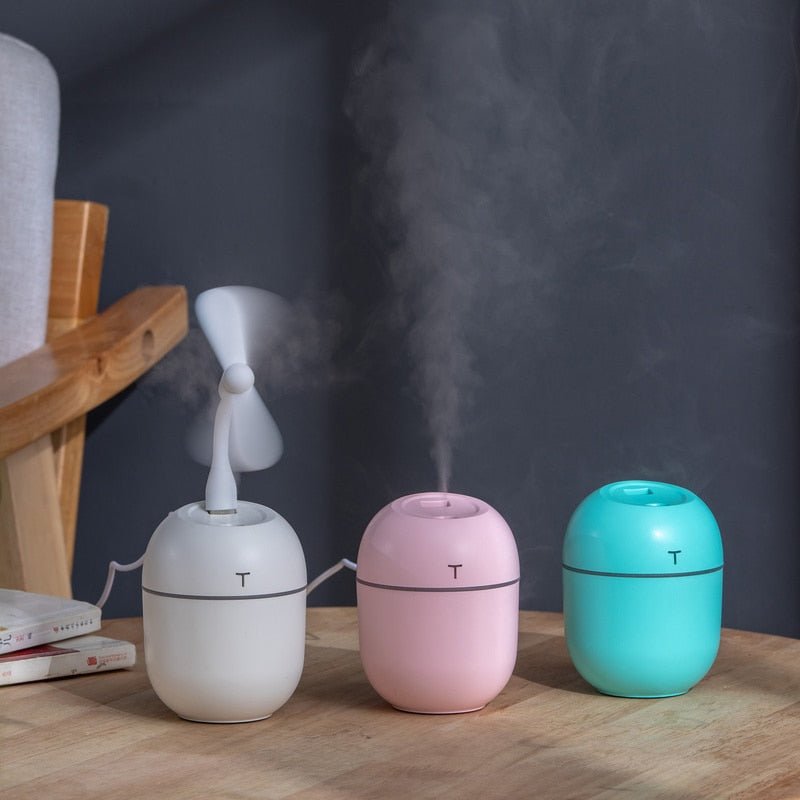 Mini Air Humidifier 200ML Aroma Essential Oil Diffuser with LED Night Lamp