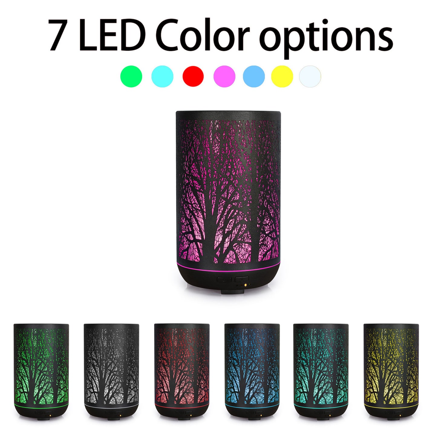 Flat-Top Big Forest Wrought Iron Aroma Diffuser - 300ml Humidifier