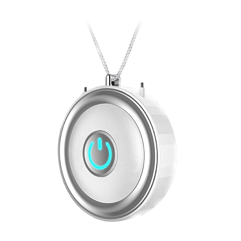 USB Portable Wearable Air Purifier Necklace - Negative Ion Freshener for Clean Air