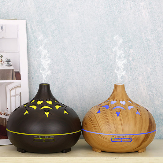 Large Capacity Wood Grain 122 Aroma Diffuser - Automatic Ultrasonic Humidifier for Essential Oils
