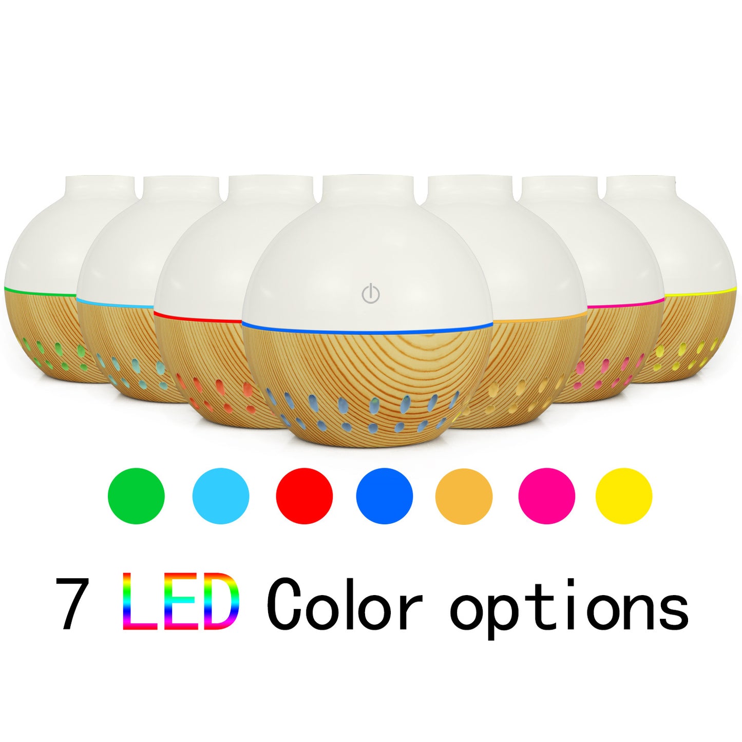 Mini Small Capacity Fog Humidifier with Colorful Night Light - USB Air Humidifier for Office and Desktop