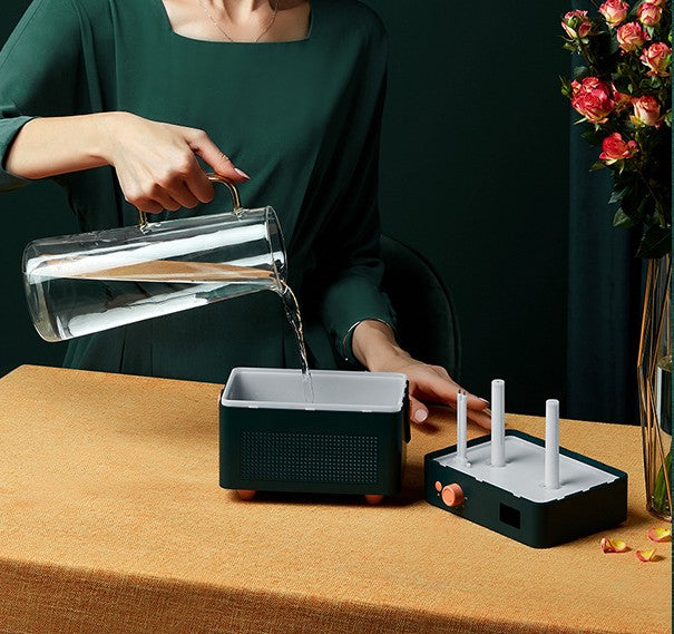 Portable Dual Jet Humidifier - USB Charged Mini Air Purifier for Home and Car