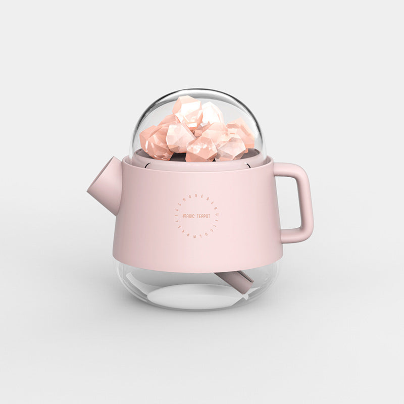 Wireless Silent Salt Stone Aromatherapy Kettle Humidifier for Dorms and Bedrooms