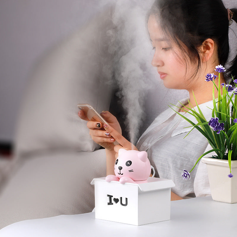 Explosion Cat Humidifier - USB Aromatherapy & Air Purifier